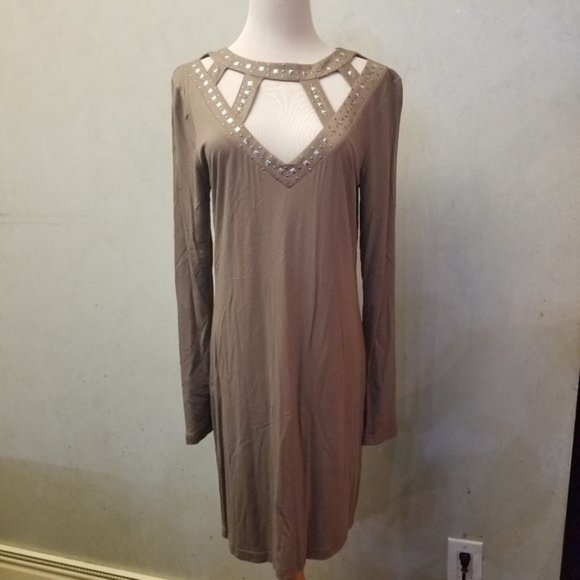 Venus long sleeve studded cutout dress size M (X10) - Picture 2 of 9